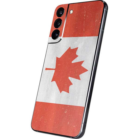 Canada Flag Distressed Galaxy S22 Plus Skin